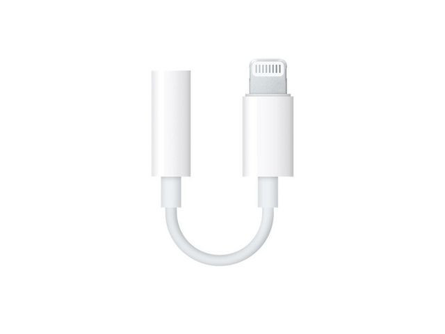 BildeApple Lightning to 3.5 mm Headphone Adapter, White