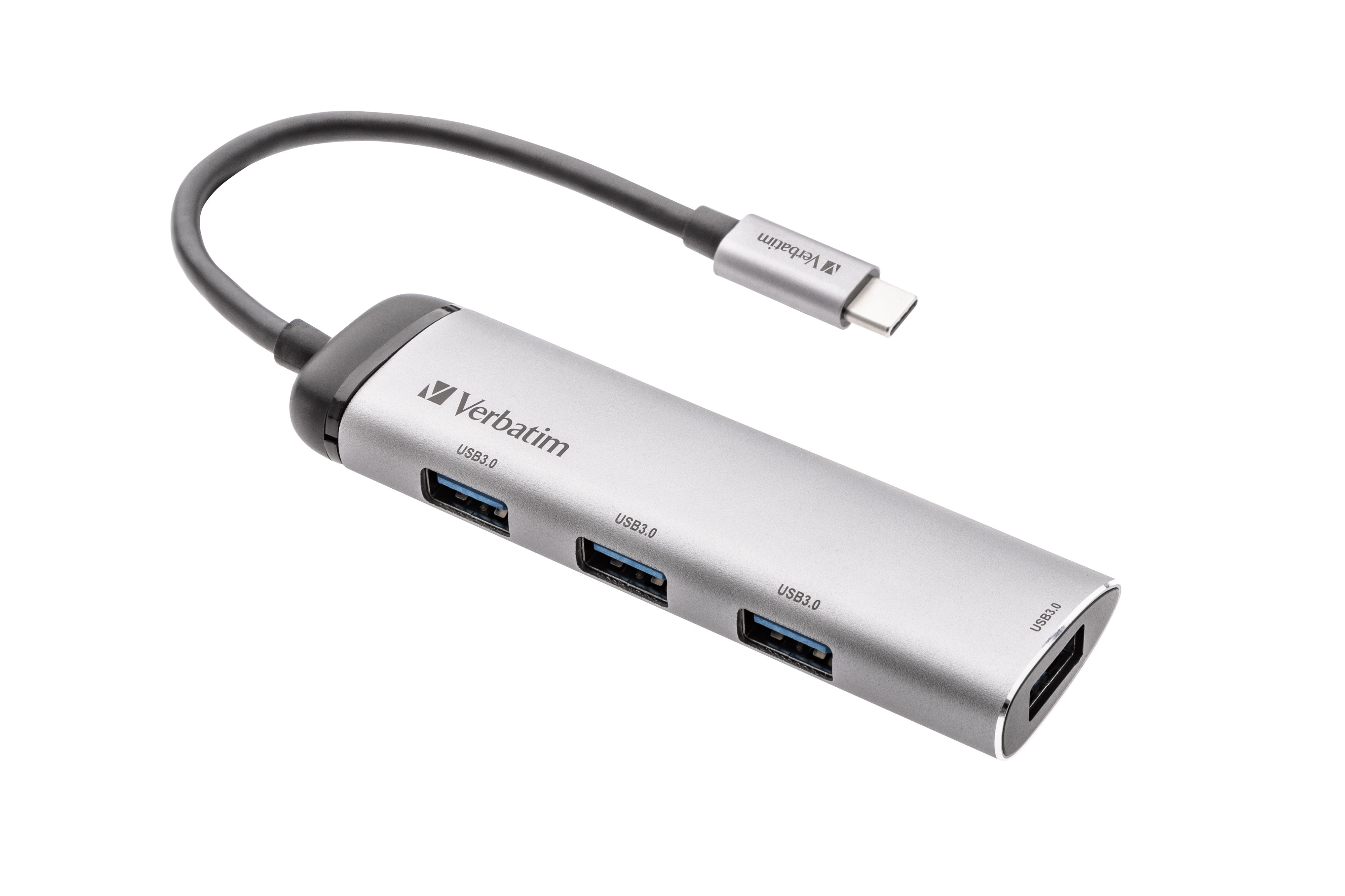 BildeUSB-C Multiport Hub 4 x USB 3.2, Silver
