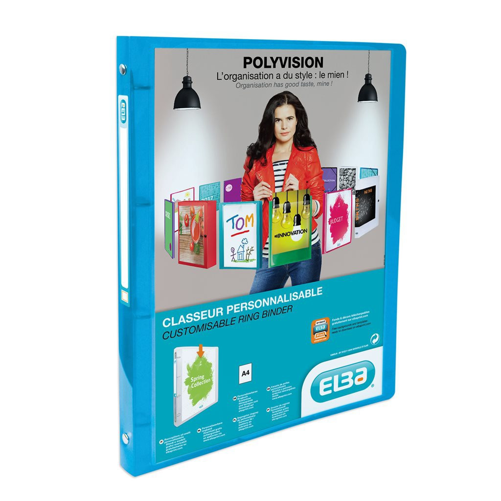 BildeRingprm Polyvision A4 20mm 4 Ringer Pp Bl