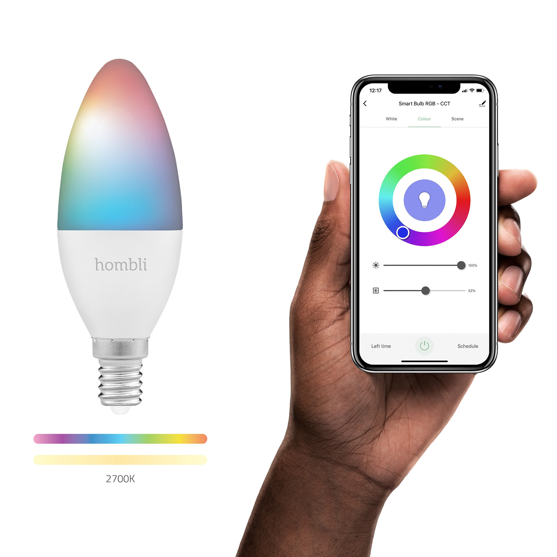 Hombli Smart Lyspre 4.5W RGB & CCT (E14)