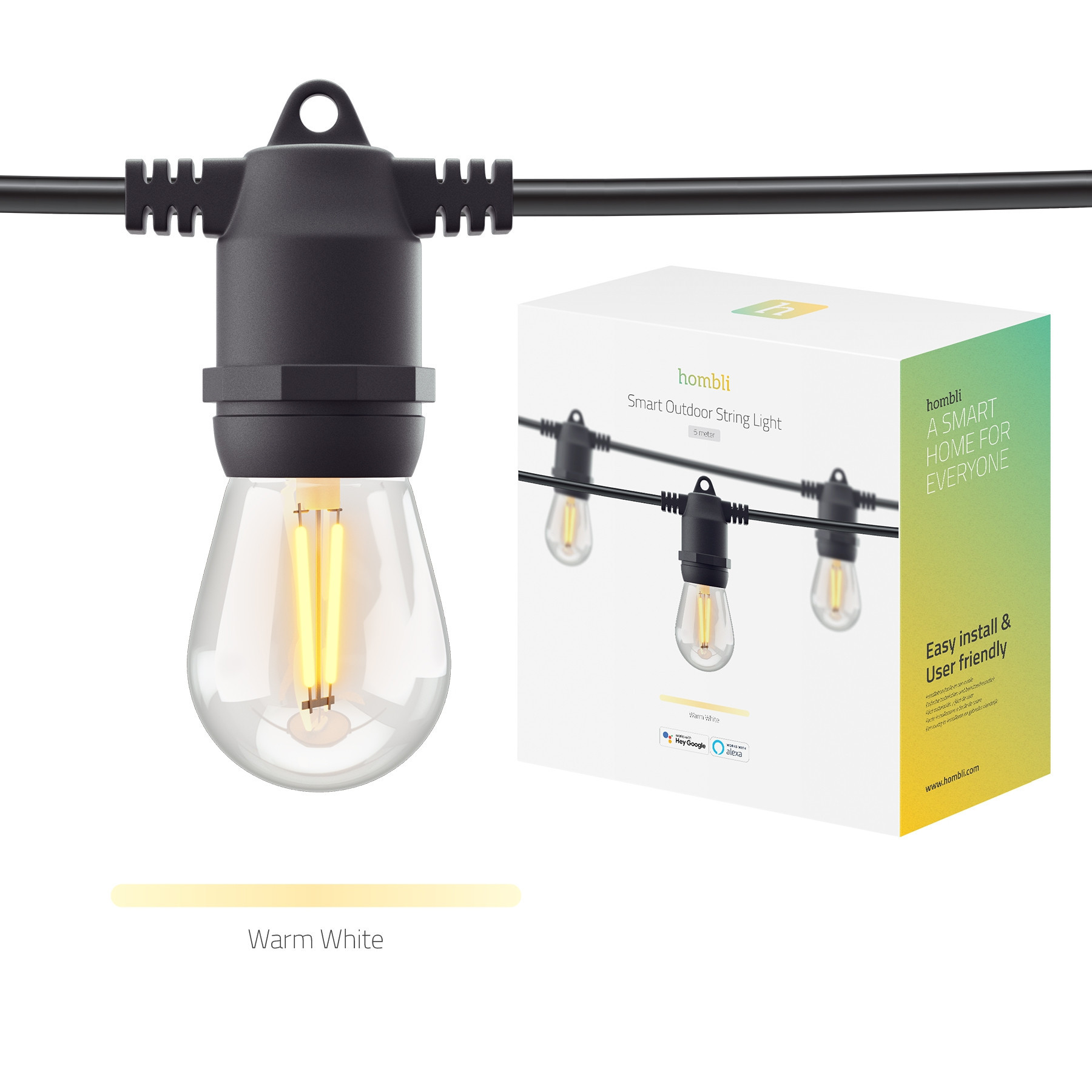 BildeHombli Smart Utendrs Lyslenke (5m)