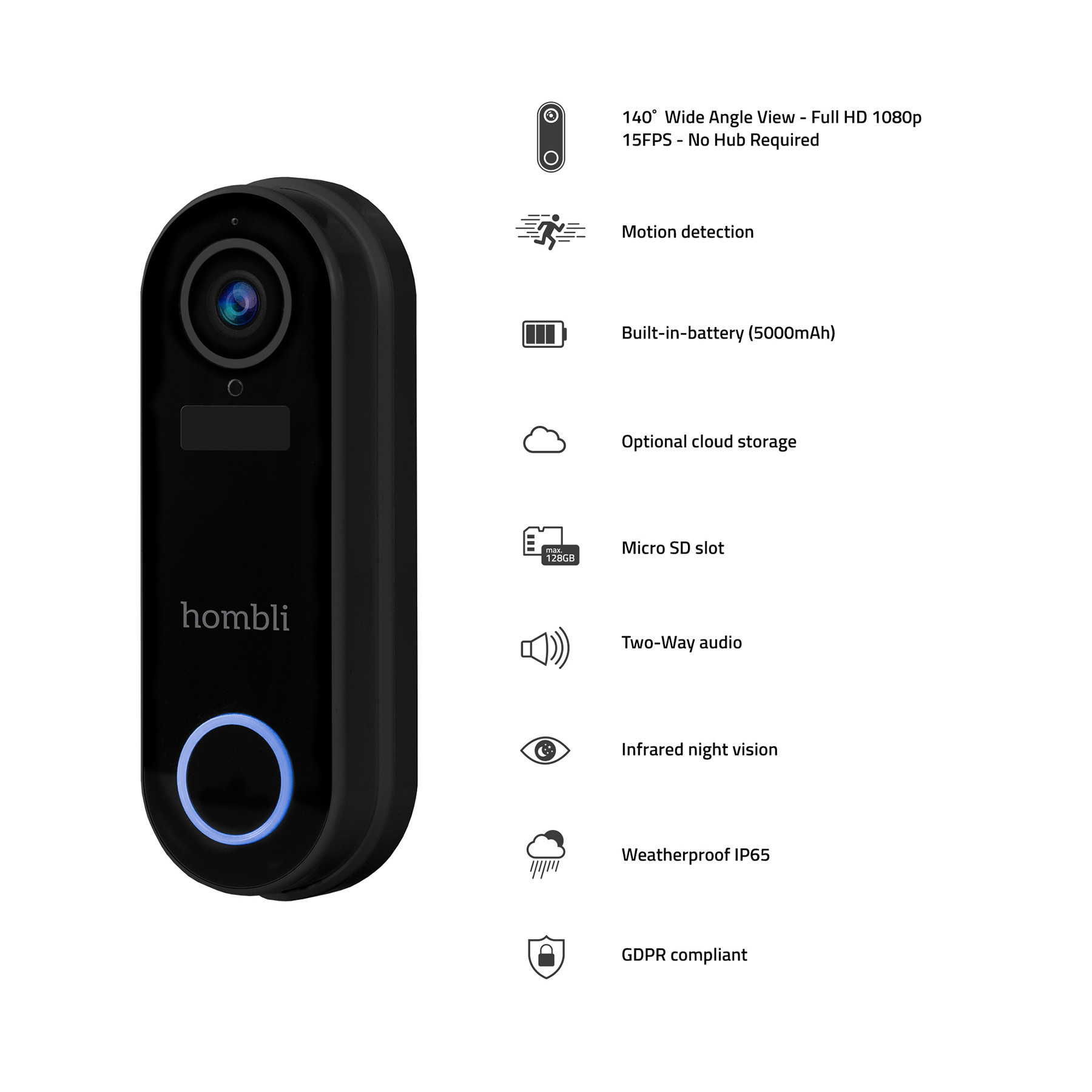 Smart Ringeklokke 2 Pack (Ringeklokke 2 + Chime 2), sort