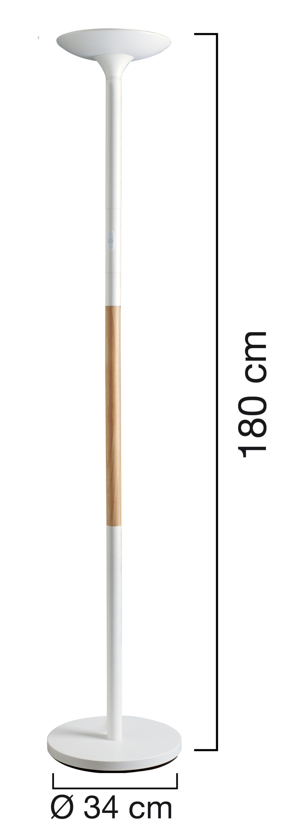 BildeUnilux Pryska Uplight Lamp, White/Wood