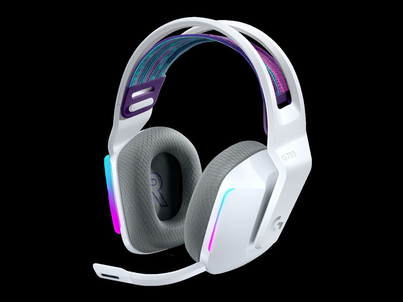 BildeG733 LIGHTSPEED Wireless RGB Gaming Headset, White