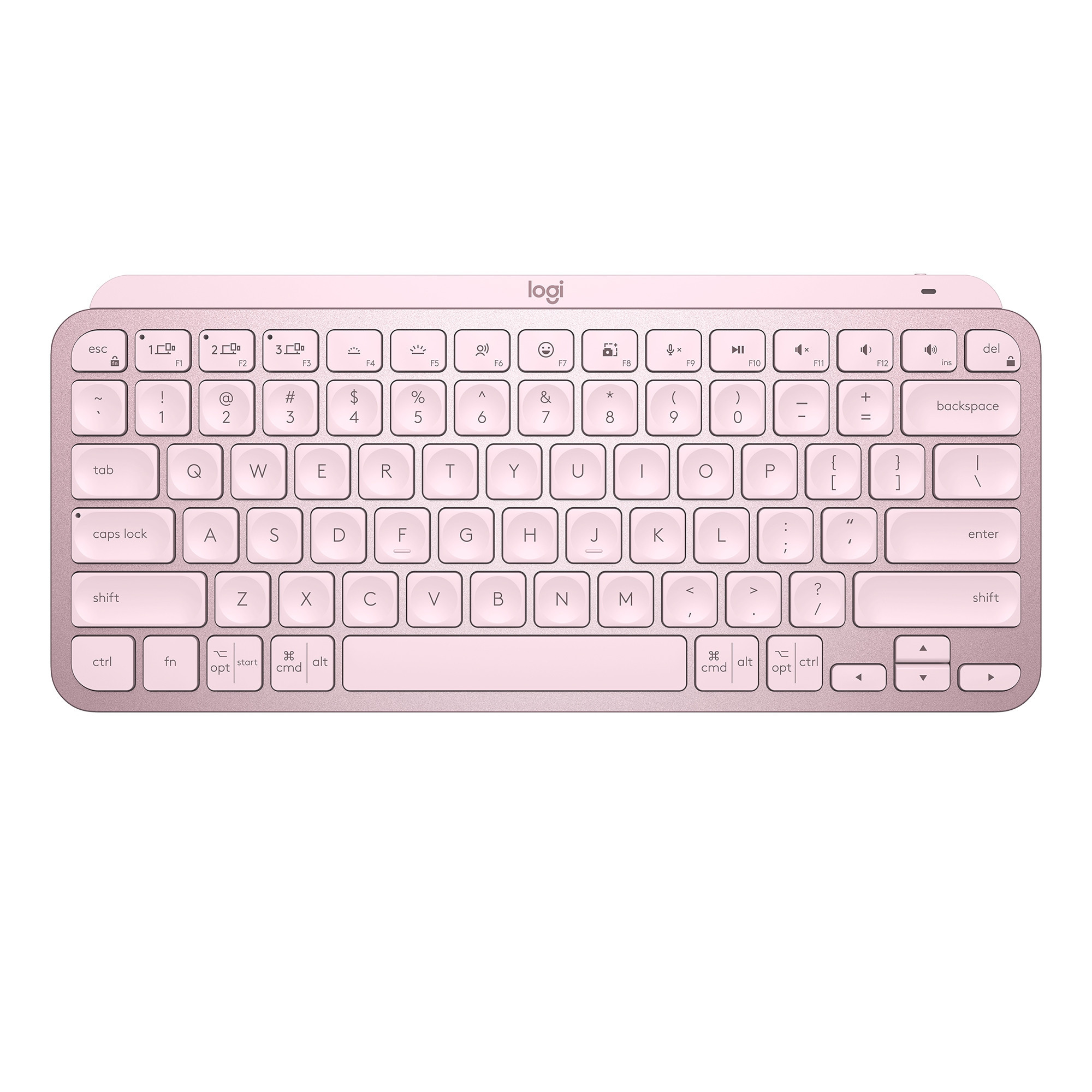 BildeMX Keys Mini Minimalist Wireless Keyboard, Rose (Nordic)