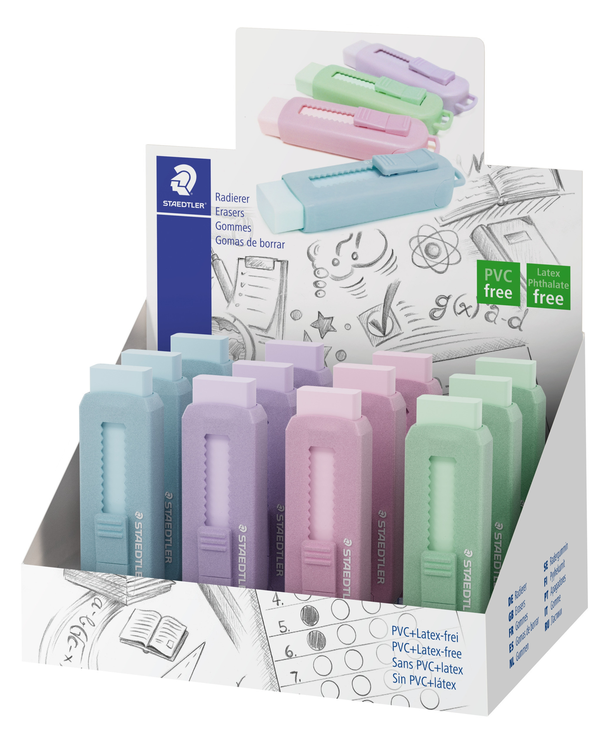 BildeSTAEDTLER Viskelr PVC fritt m/fremskytings funksjon ass pas