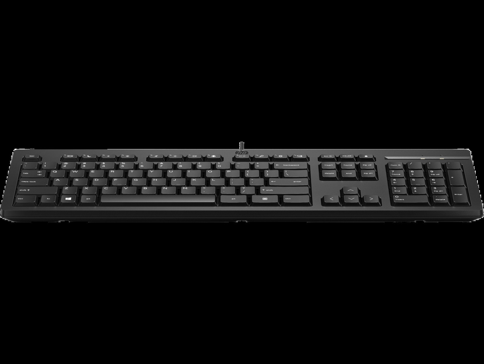 BildeHP 125 Wired Keyboard, Black (Nordic)