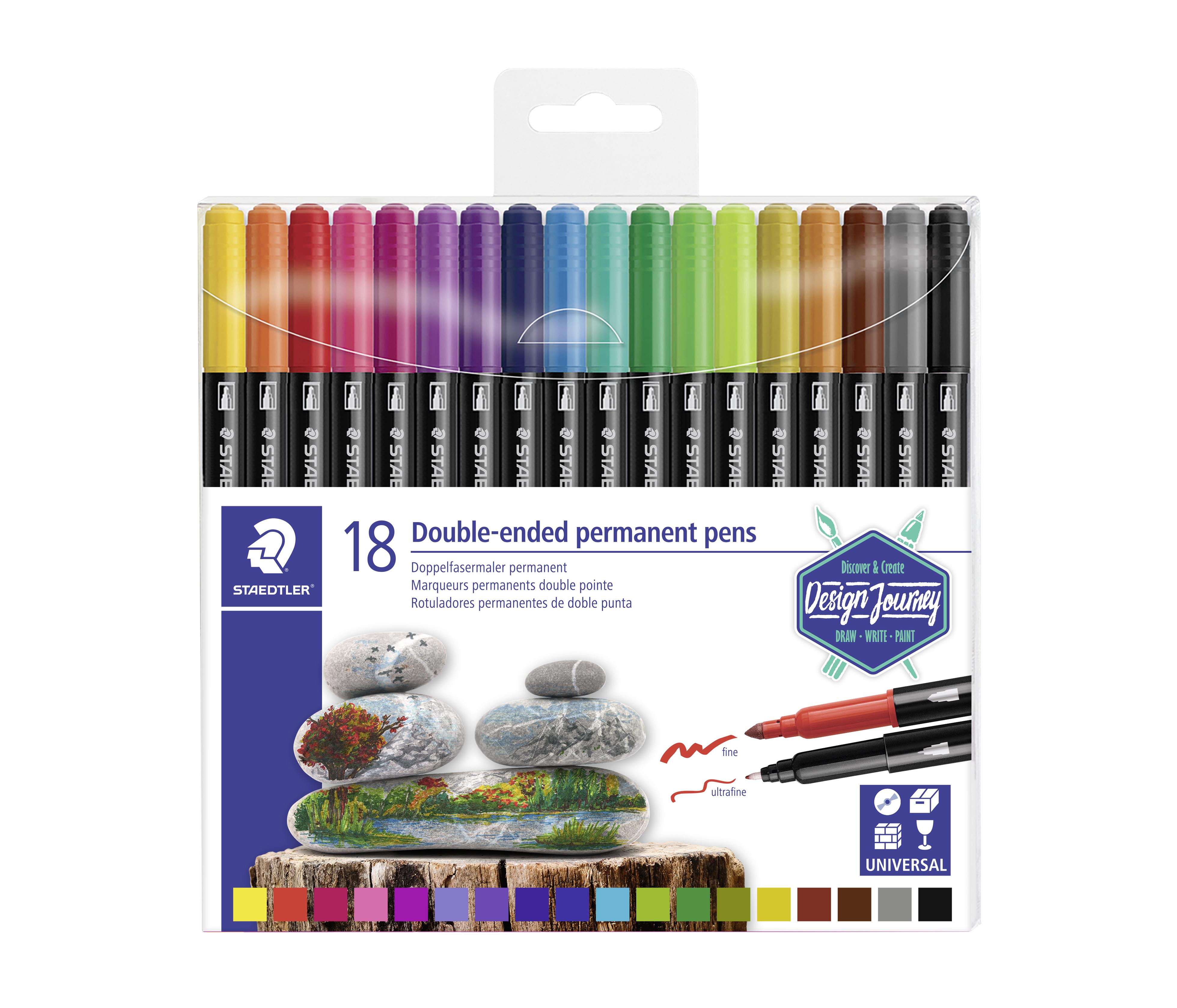BildeSTAEDTLER Marker Twin-Tip perm 3,0/0,5mm (18)
