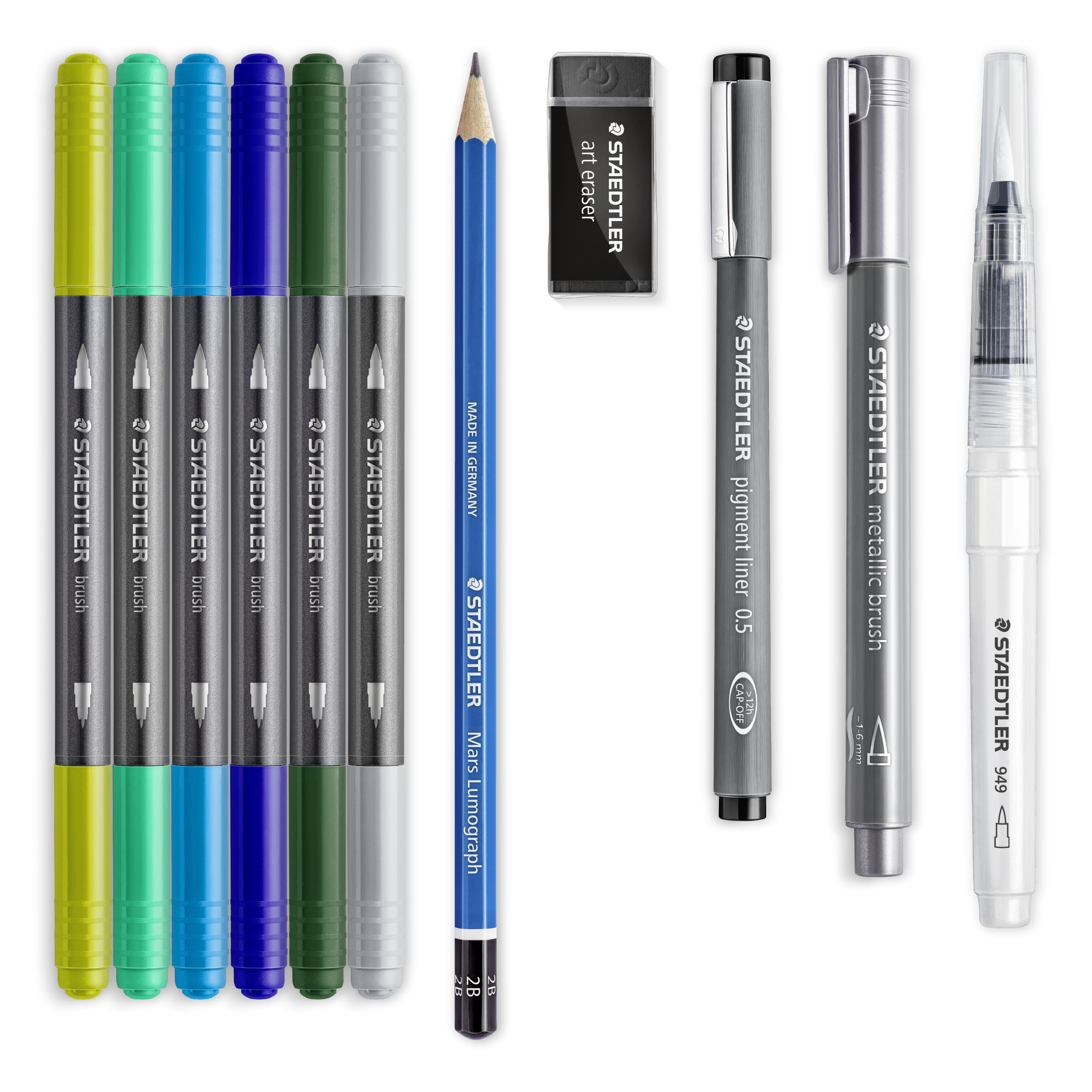 Staedtler Handlettering + vannfarge sett assortert (11)