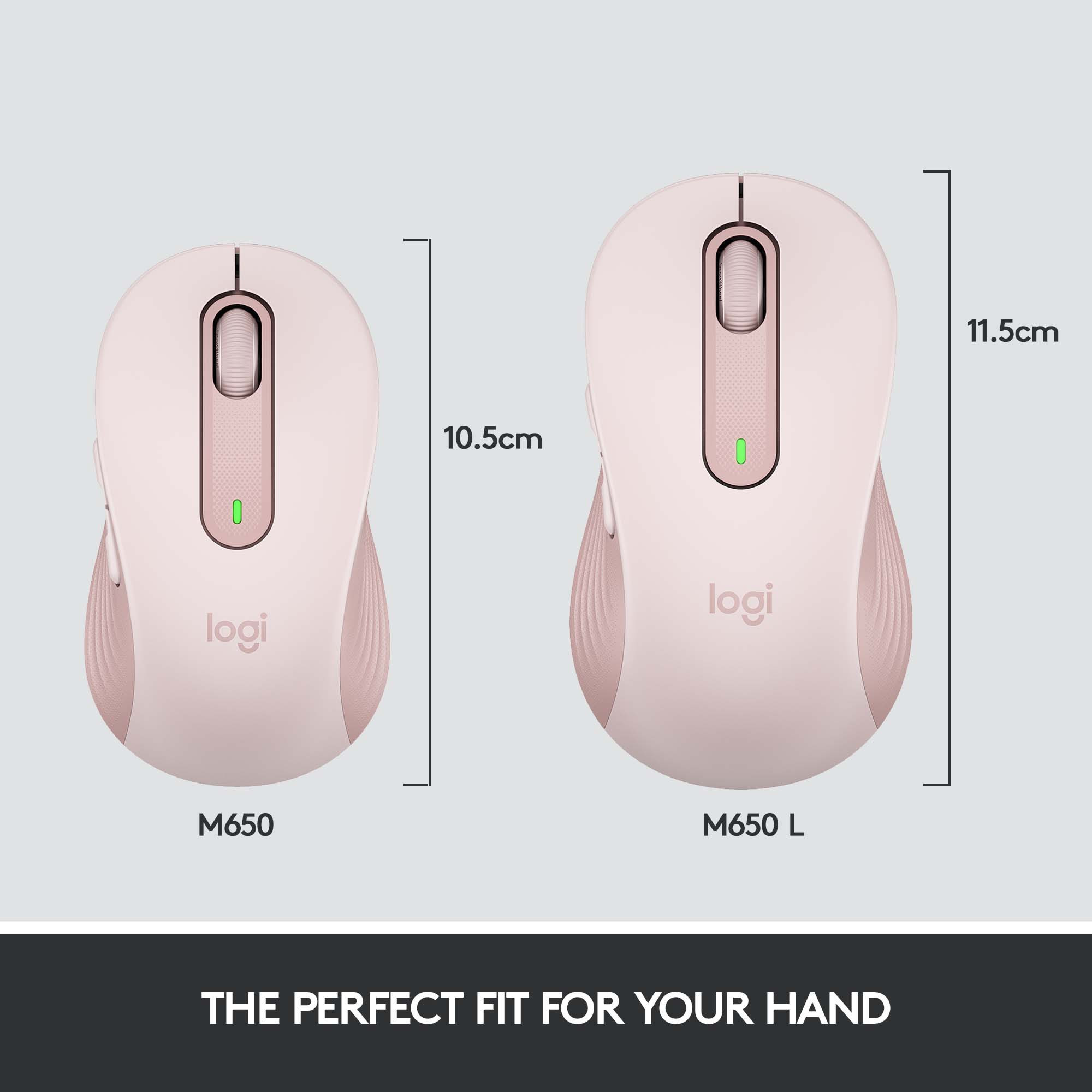 Logitech Signature M650 Wireless Mouse, Rose