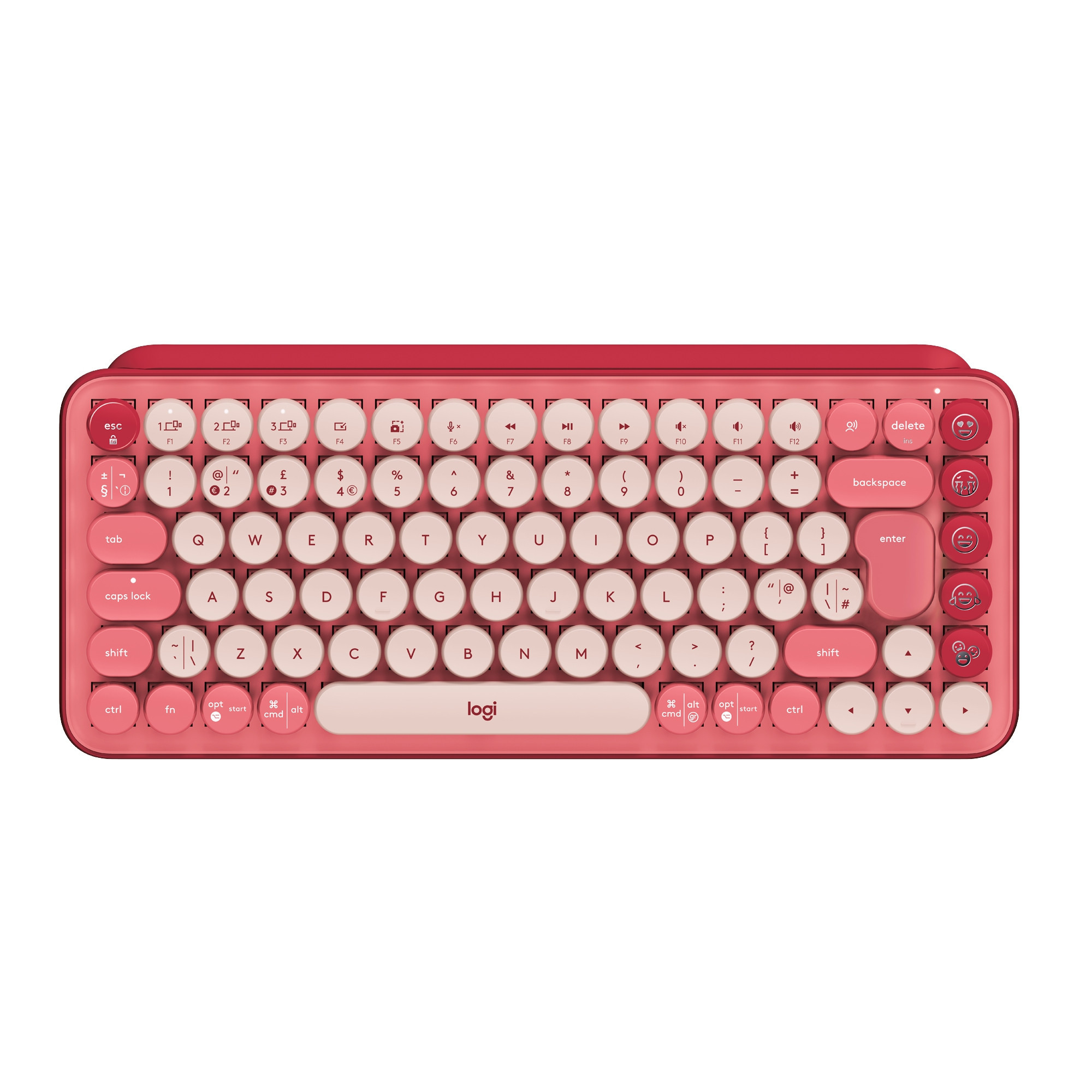 BildePOP Keys Wireless Keyboard, Heartbraker Rose (Nordic)