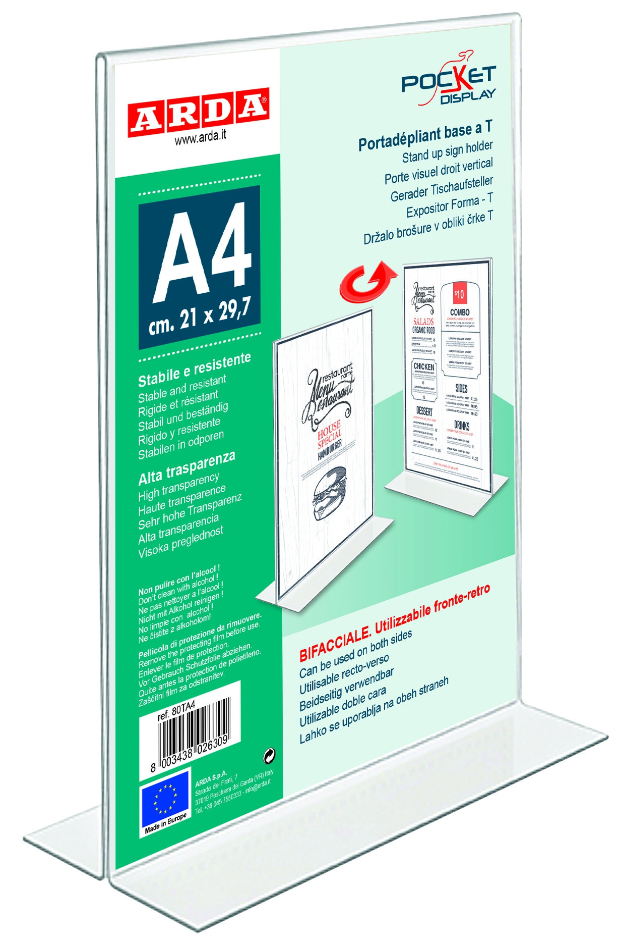 BildeSkiltholder A4 T-fot