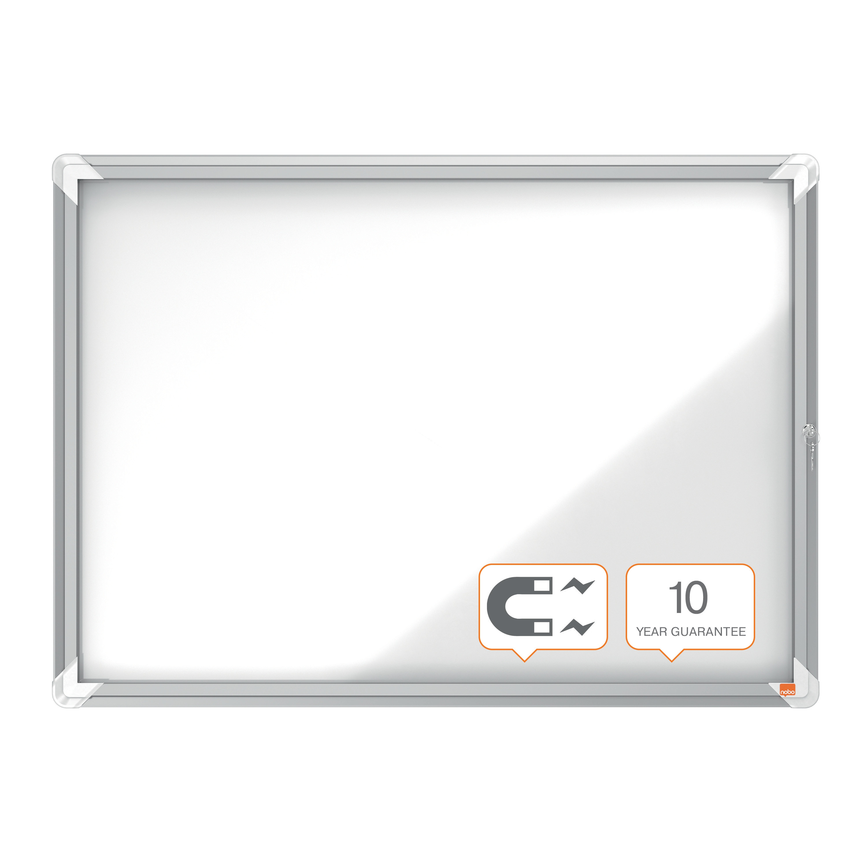 Lsbar oppslagstavle intern metal 8xA4