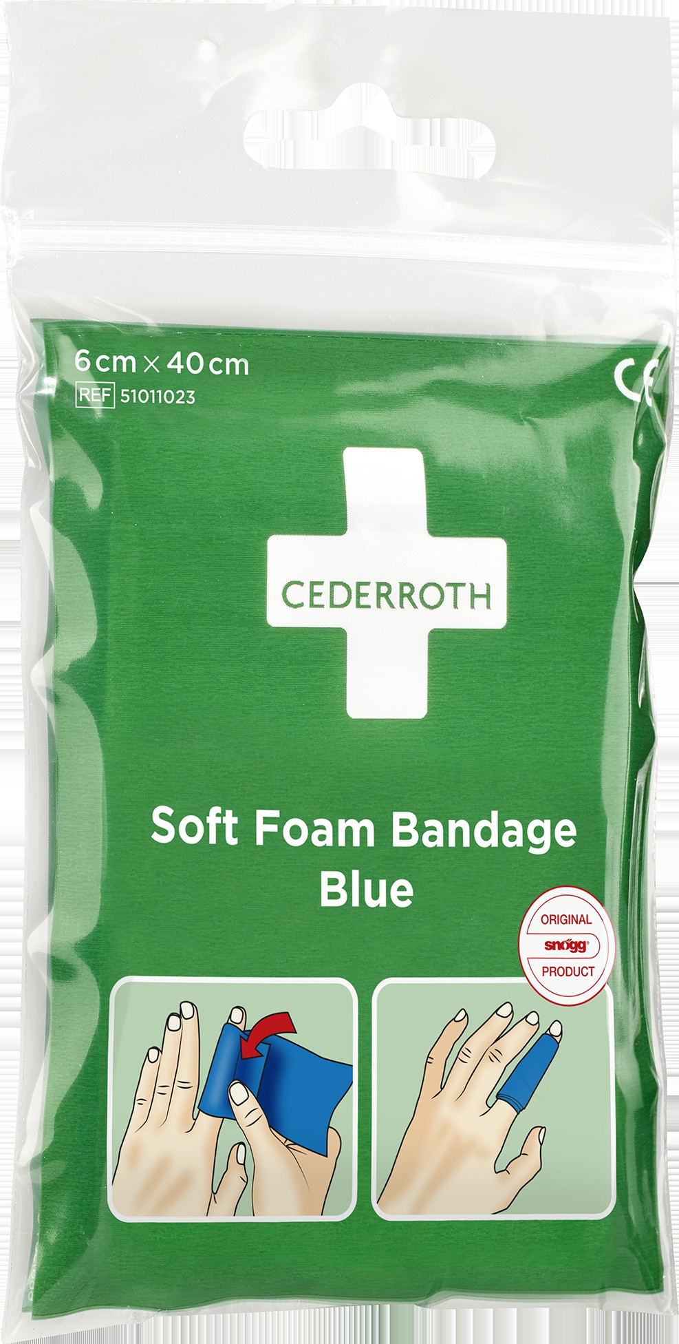 BildeCederroth Soft Foam Bandasje Blue 6x40cm