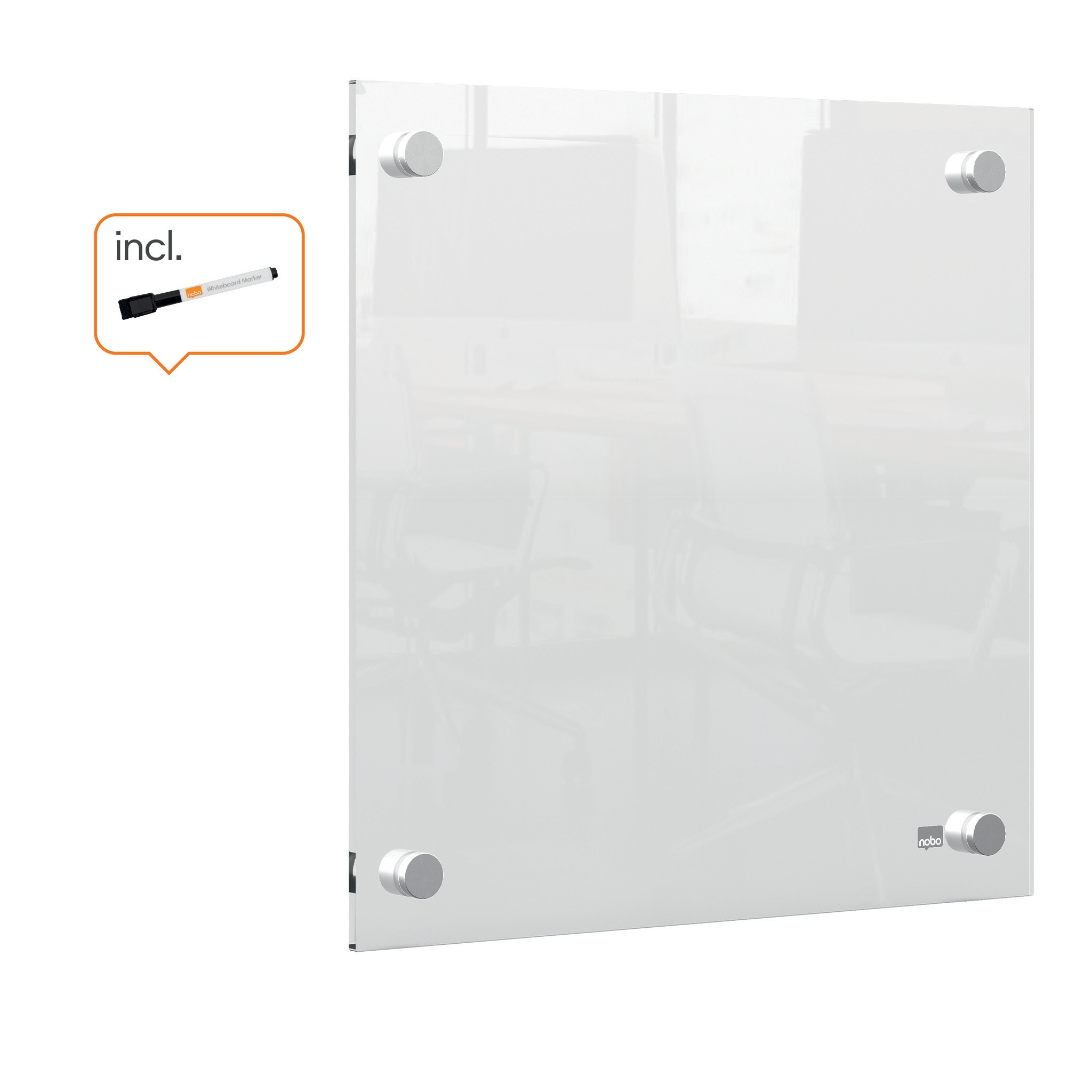 Akryl notattavle Home Nobo vegg 30x30cm