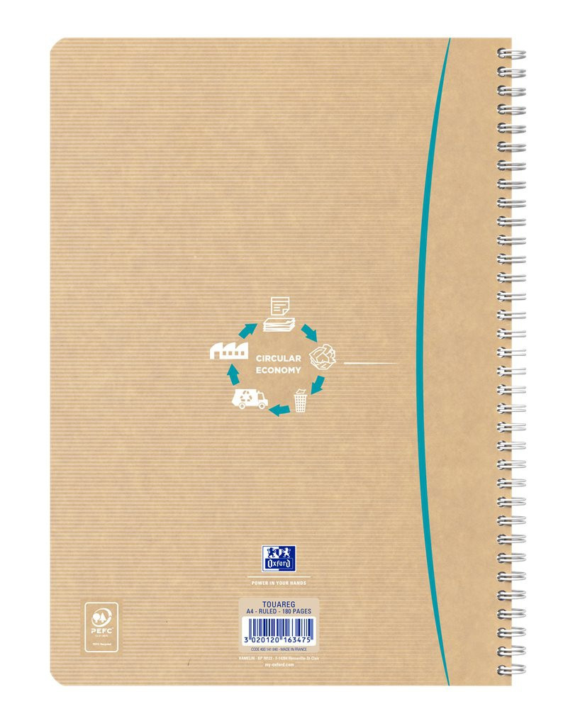 Oxford Touareg Notebook A4 Ruled ass.