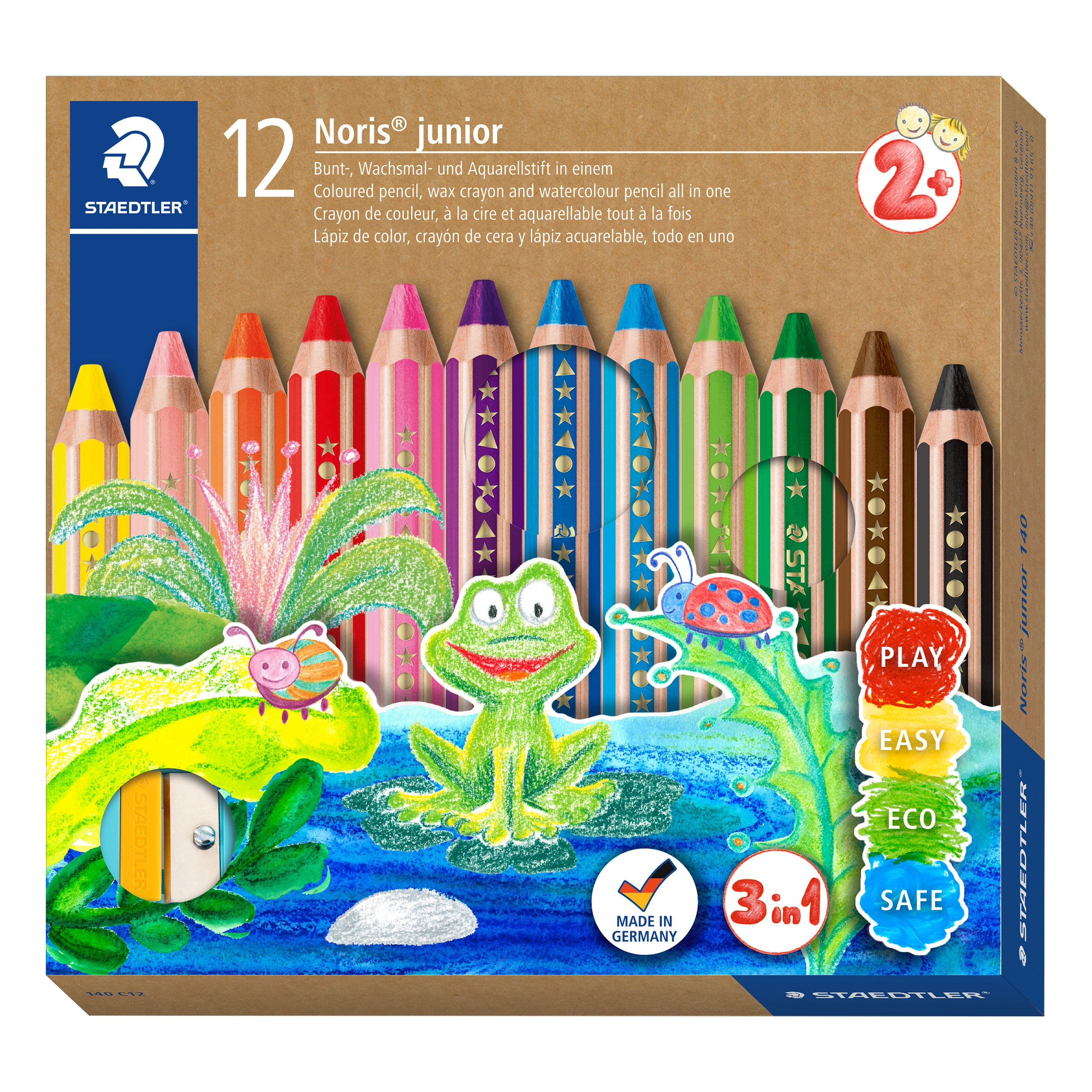 BildeSTAEDTLER Fargeblyanter Noris Junior Jumbo 3i1 (12)