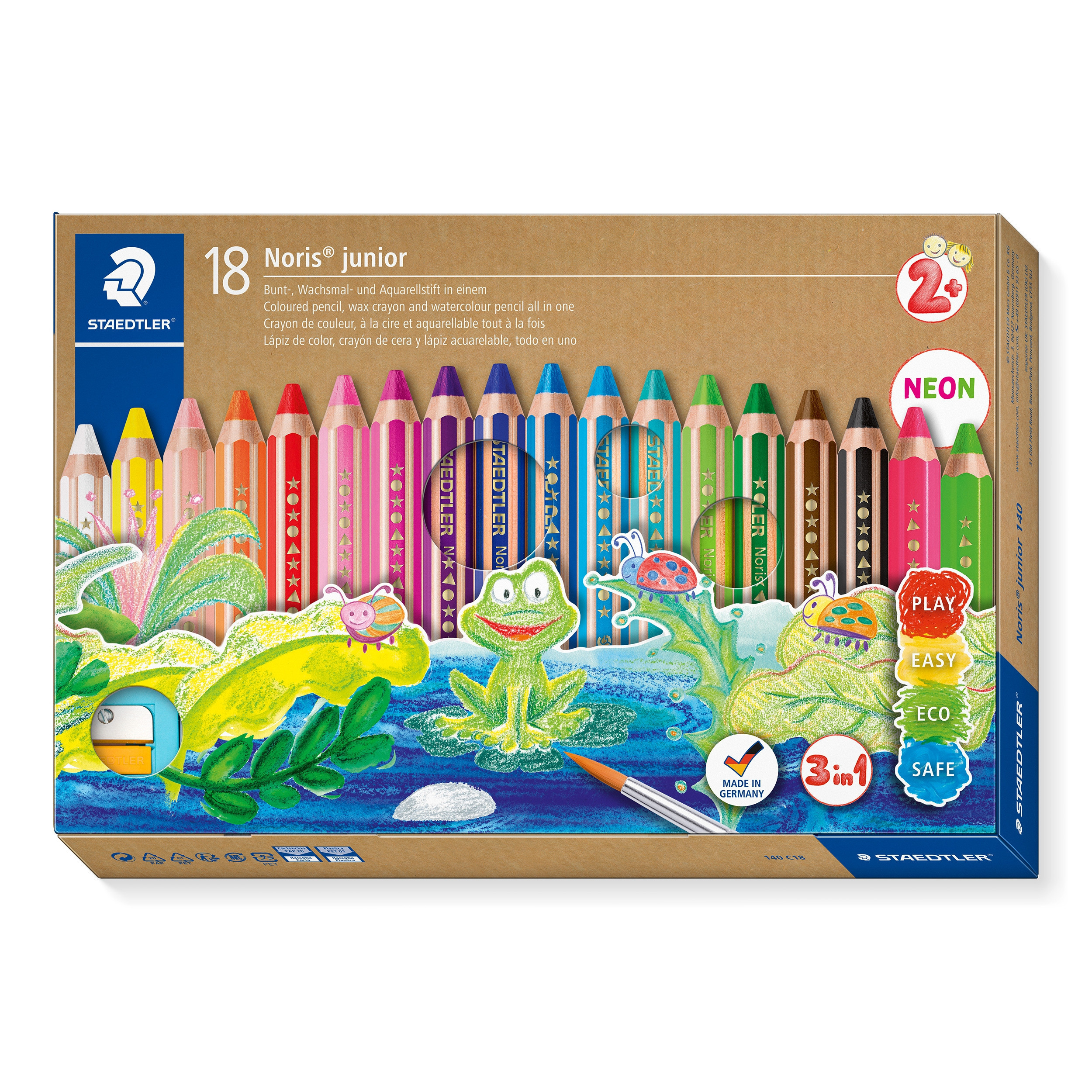 BildeSTAEDTLER Fargeblyanter Noris Junior Jumbo 3i1 (18)