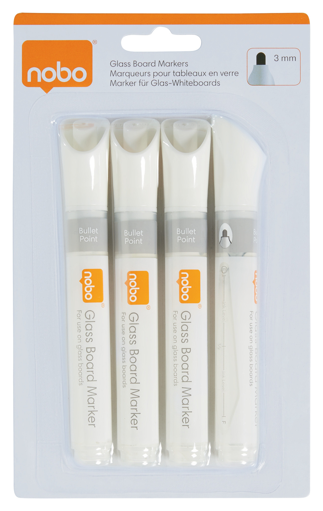 BildeWhiteboardpenn Glass Nobo Hvit (4)