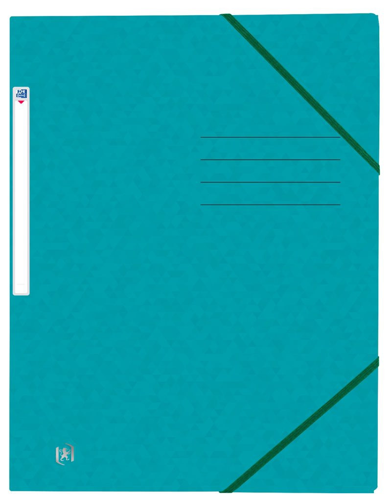 BildeOxford Top File+ 3-Klaff-Mappe Med Strikk A4 Akvamarin