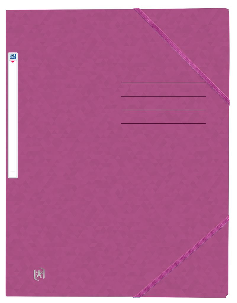 BildeOxford Top File+ 3-Klaff-Mappe Med Strikk A4 Lilla