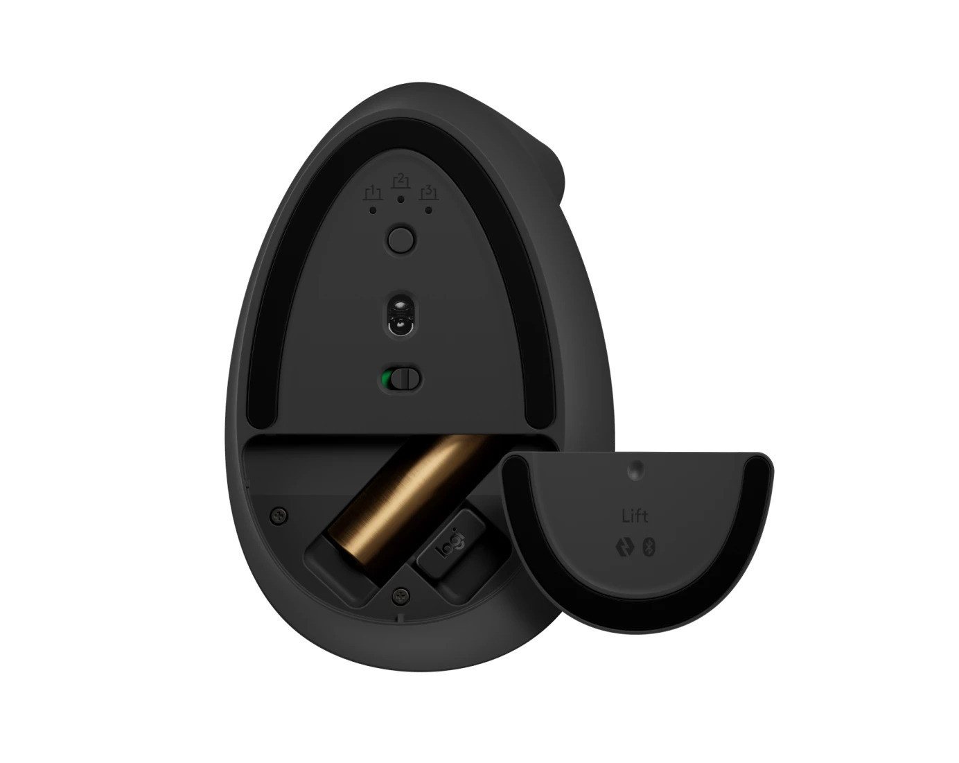 Logitech Lift Right Vertical Ergonomic Mouse, Graphite/Black