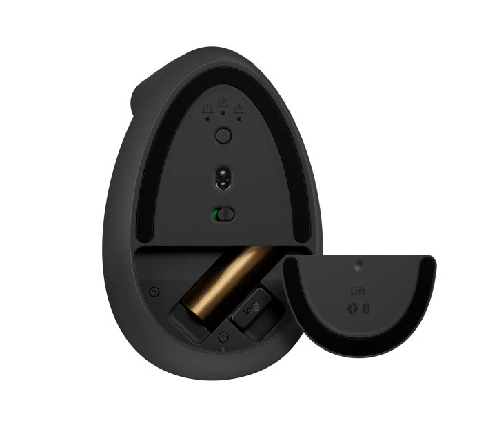 Logitech Lift Left Vertical Ergonomic Mouse, Graphite Black