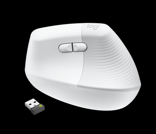Logitech Lift Vertical Ergonomic Mouse for Business, White/G