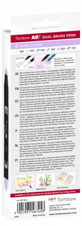Tombow ABT Dual Brush 6C-2 Pastell eske (6)