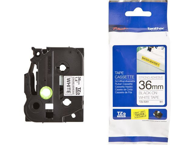 BildeBrother P-Touch Tape Sort På Hvit 36mm Ekstra Klebende