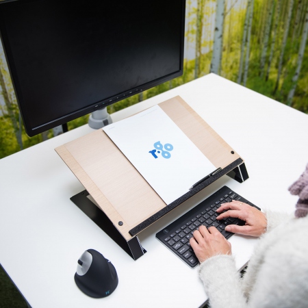 R-Go Read2Write Document holder, read and write, oak