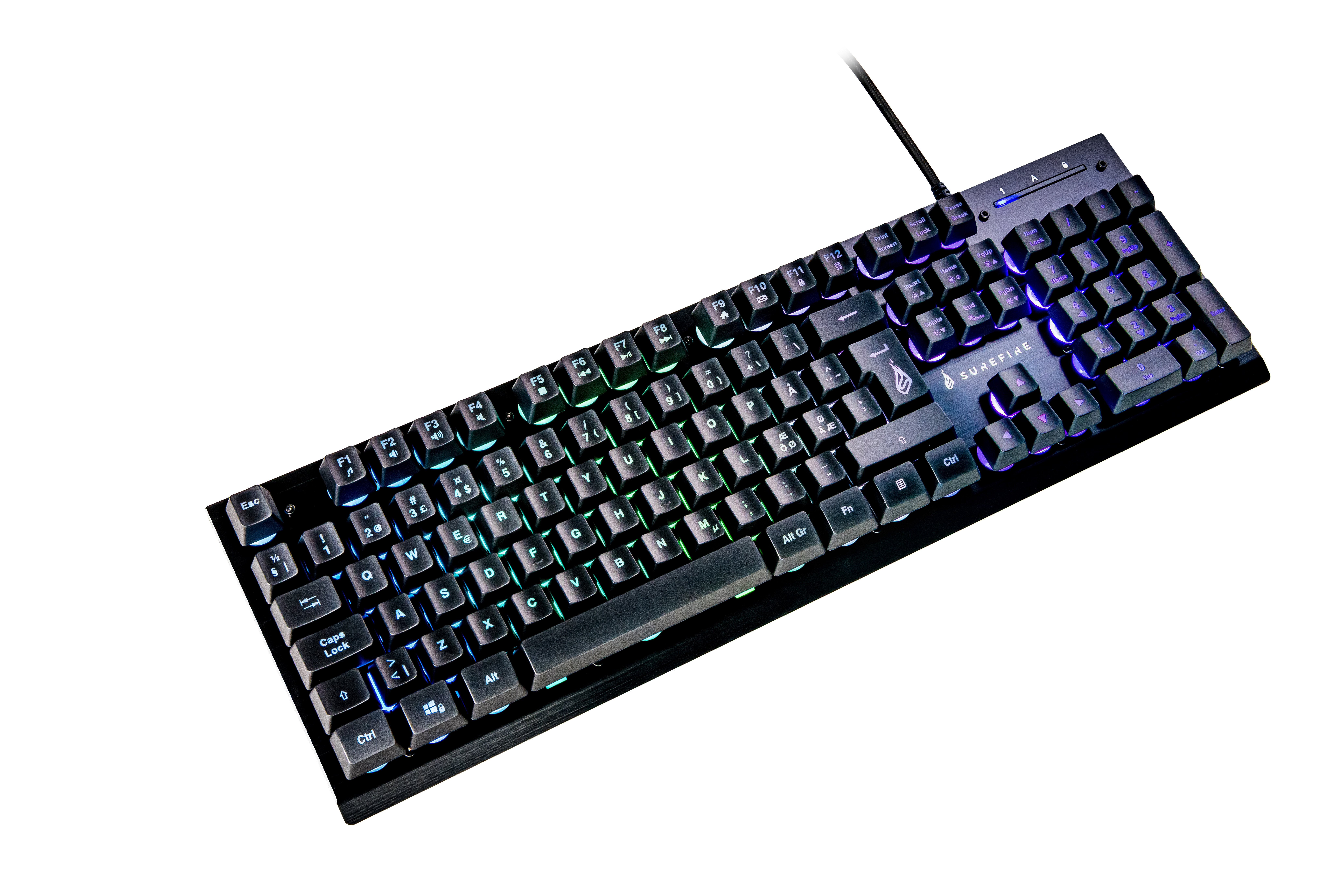 BildeSUREFIRE KingPin X2 Metal Gaming RGB Keyboard QWERTY Nordic