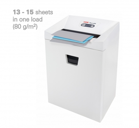 HSM Makuleringsmaskin 420 4,5x30 crosscut P4, hvit