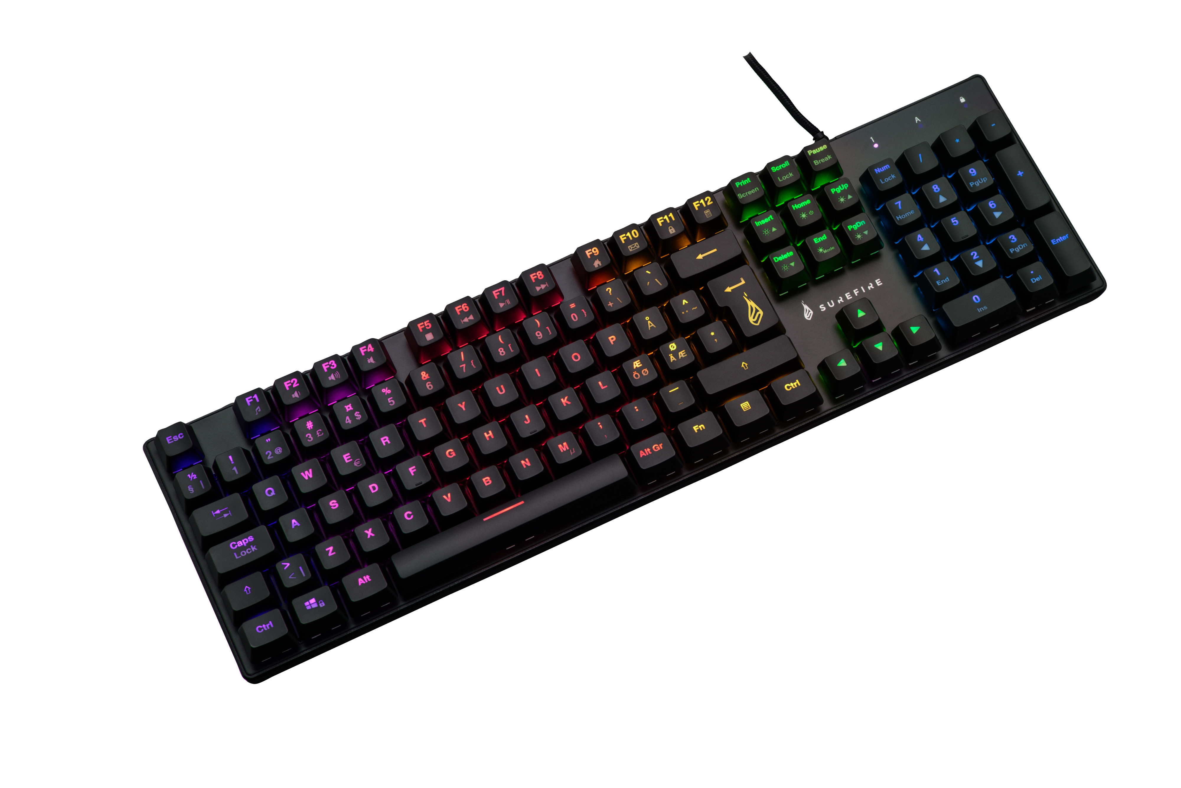 SUREFIRE KingPin M2 Mech. Gaming RGB Keyboard QWERTY Nordic