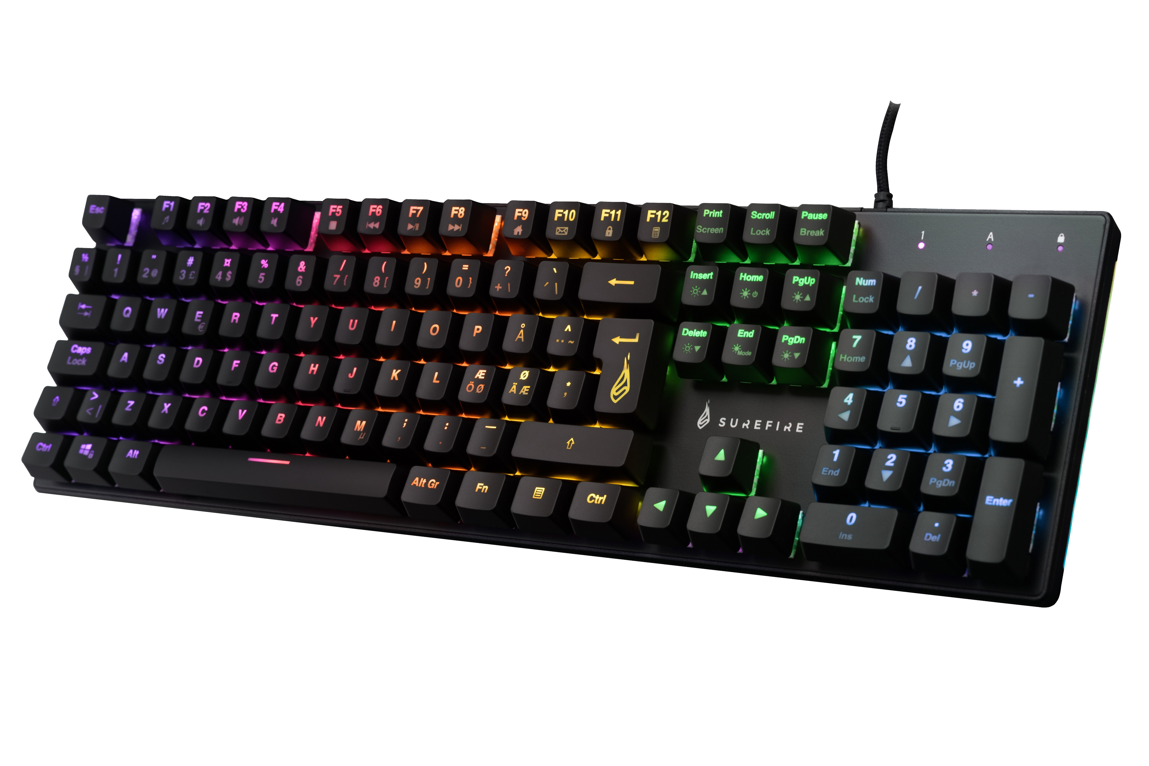 SUREFIRE KingPin M2 Mech. Gaming RGB Keyboard QWERTY Nordic