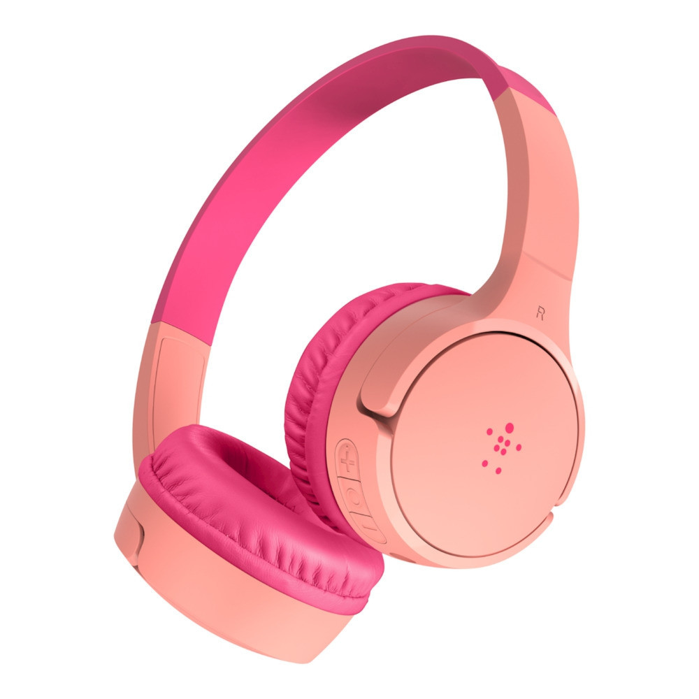 BildeSOUNDFORM Mini Wireless On-Ear Headphones for Kids Pink