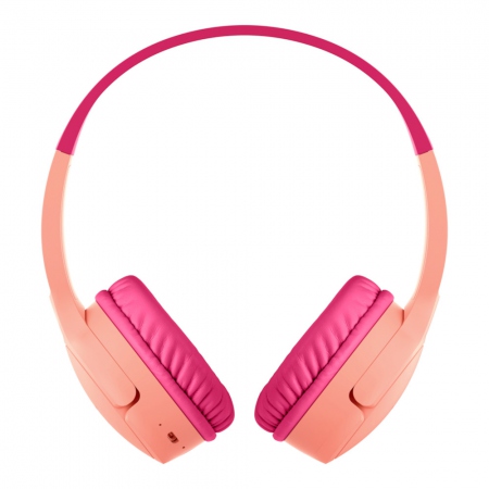 SOUNDFORM Mini Wireless On-Ear Headphones for Kids Pink