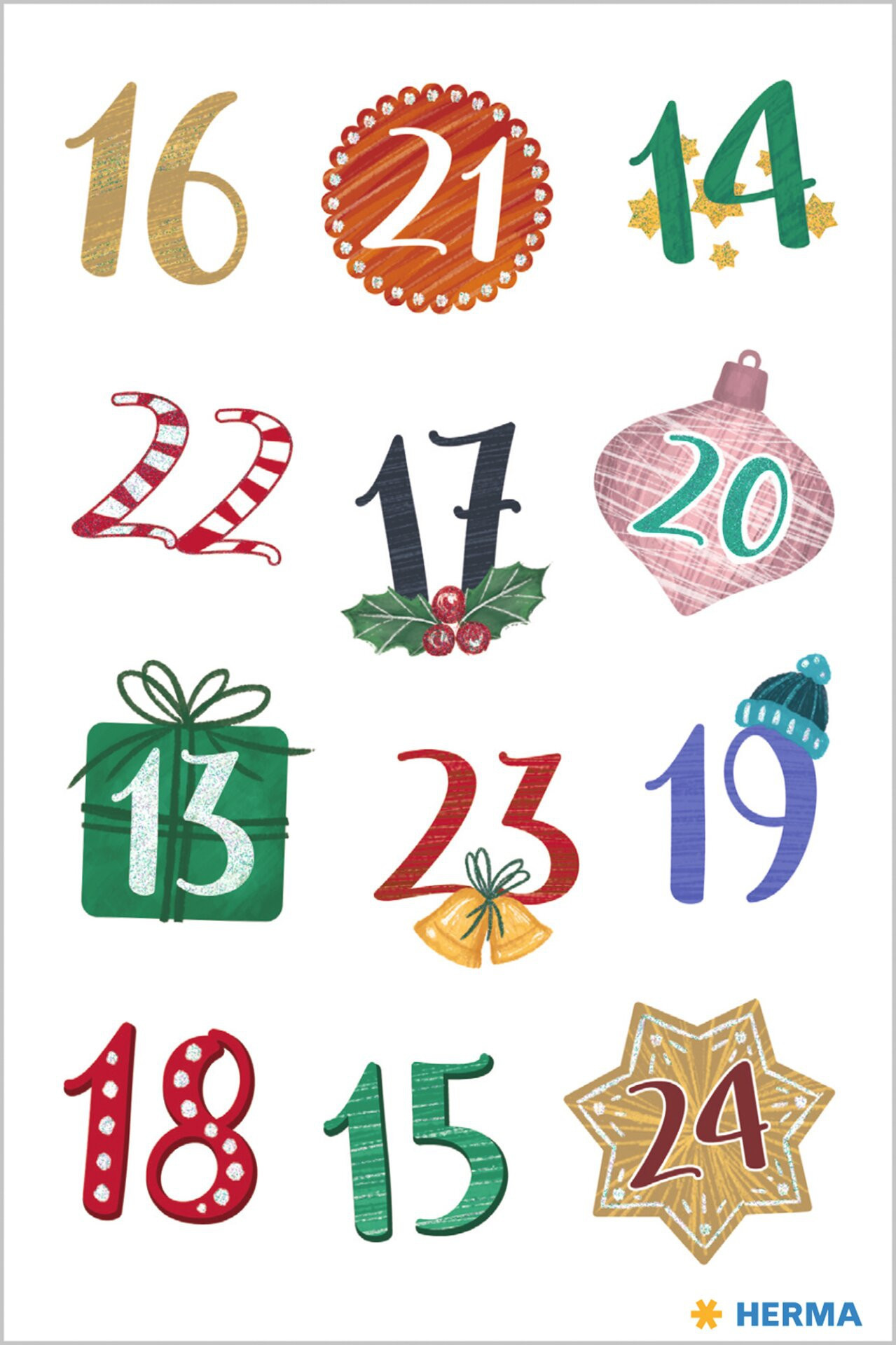 Herma Klistremerker Christmas juleetiket 1-24 (2)