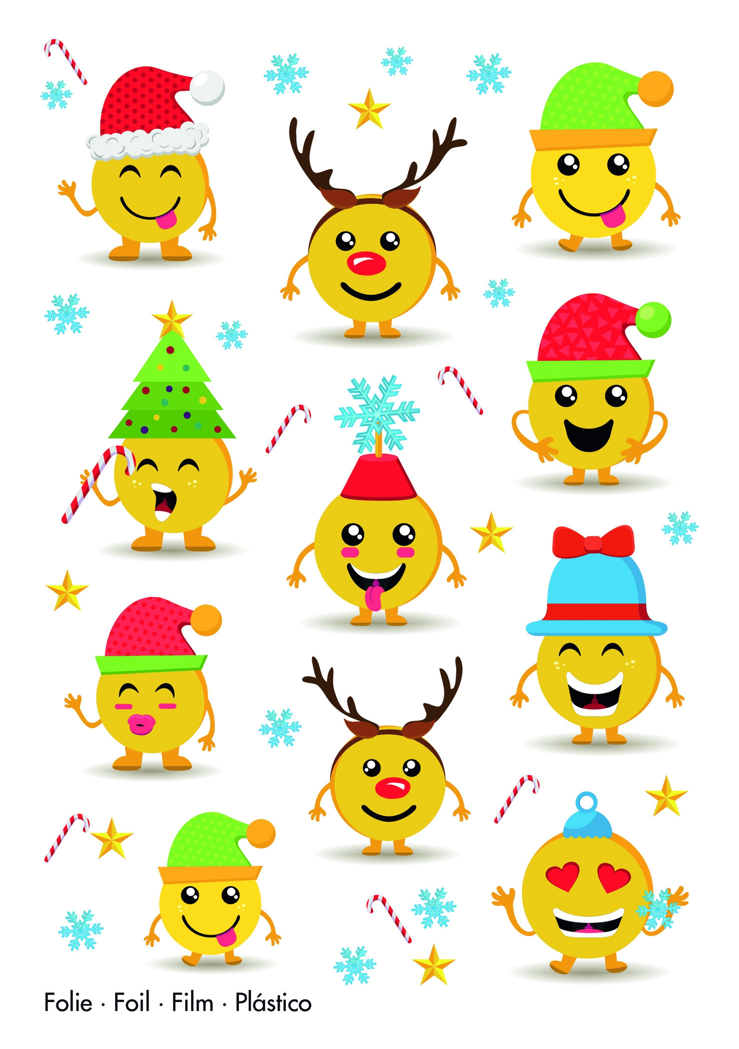 BildeHerma Klistremerker Magic jule emojis (1)