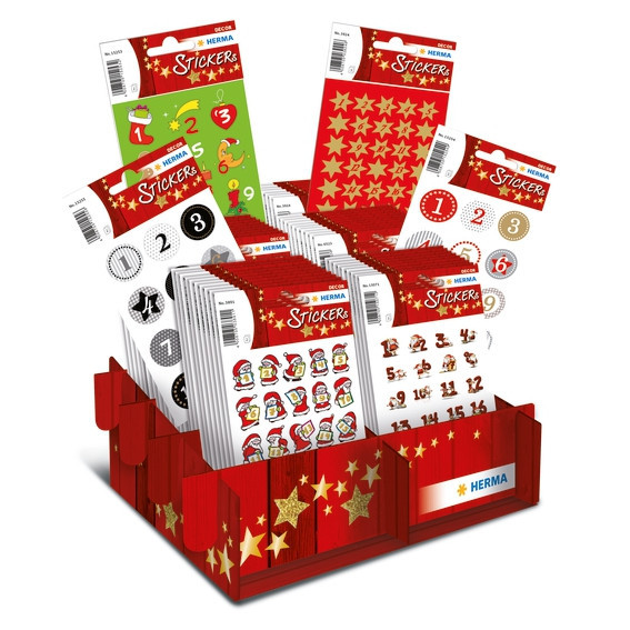 BildeHerma Klistremerker Decor jule advendtskalender displ (60)