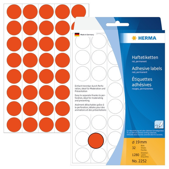 BildeHerma Etikett rd 19mm