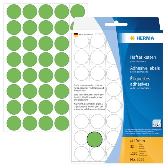 BildeHerma Etikett lys rd 19mm