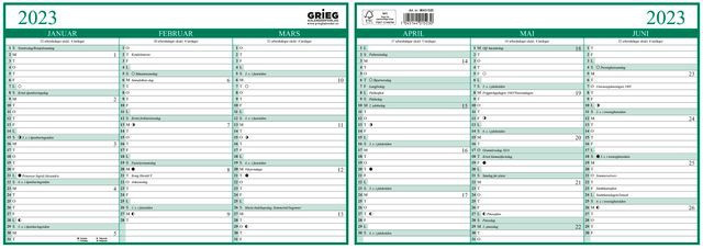 BildePlatekalender Grieg A4 2023 Dobbel