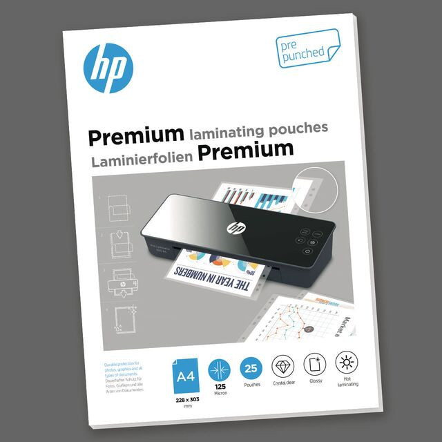 BildeHP Lamineringslomme Premium 125my A4 pre-hullet (25)