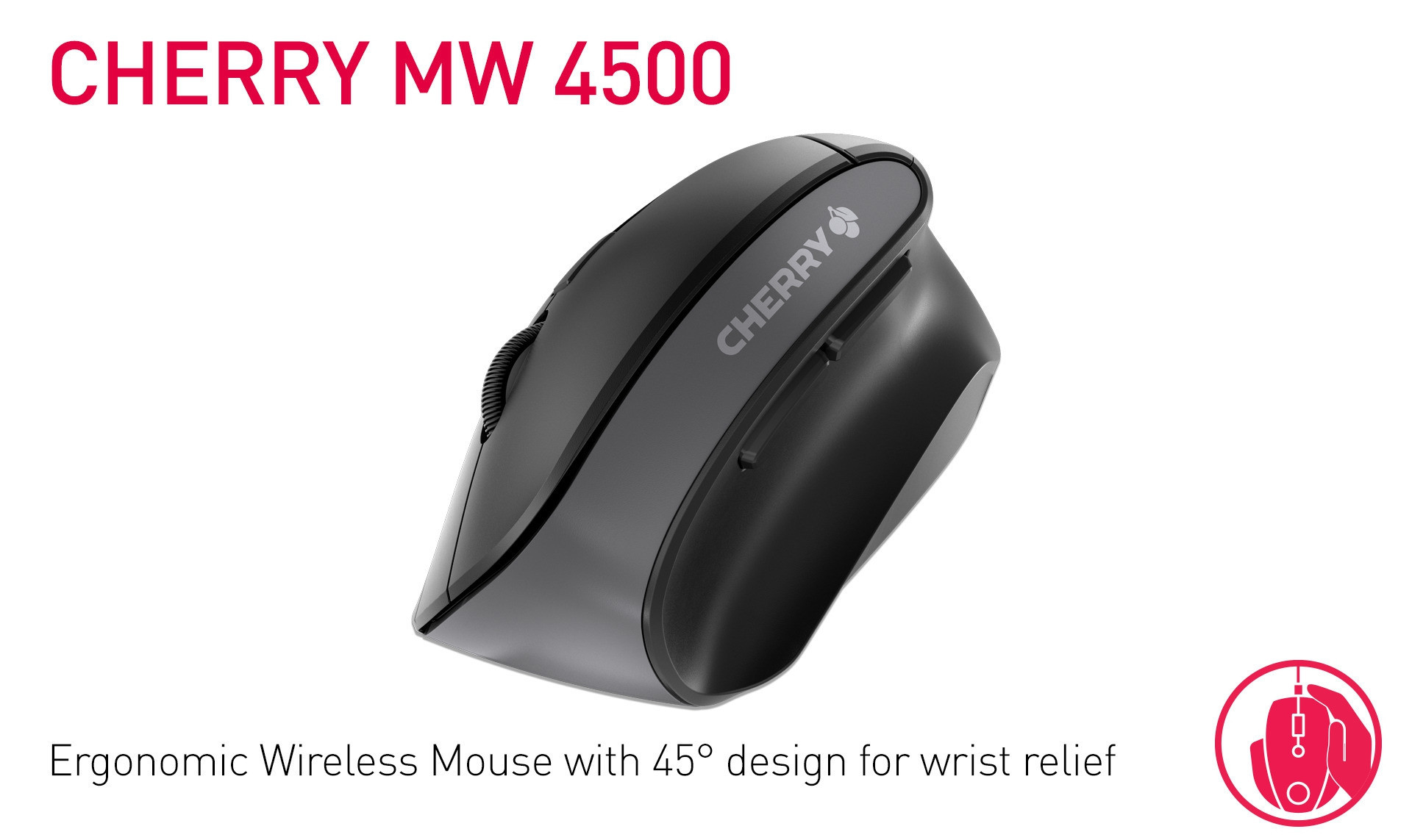 Cherry MW 4500 Wireless Mouse, Black