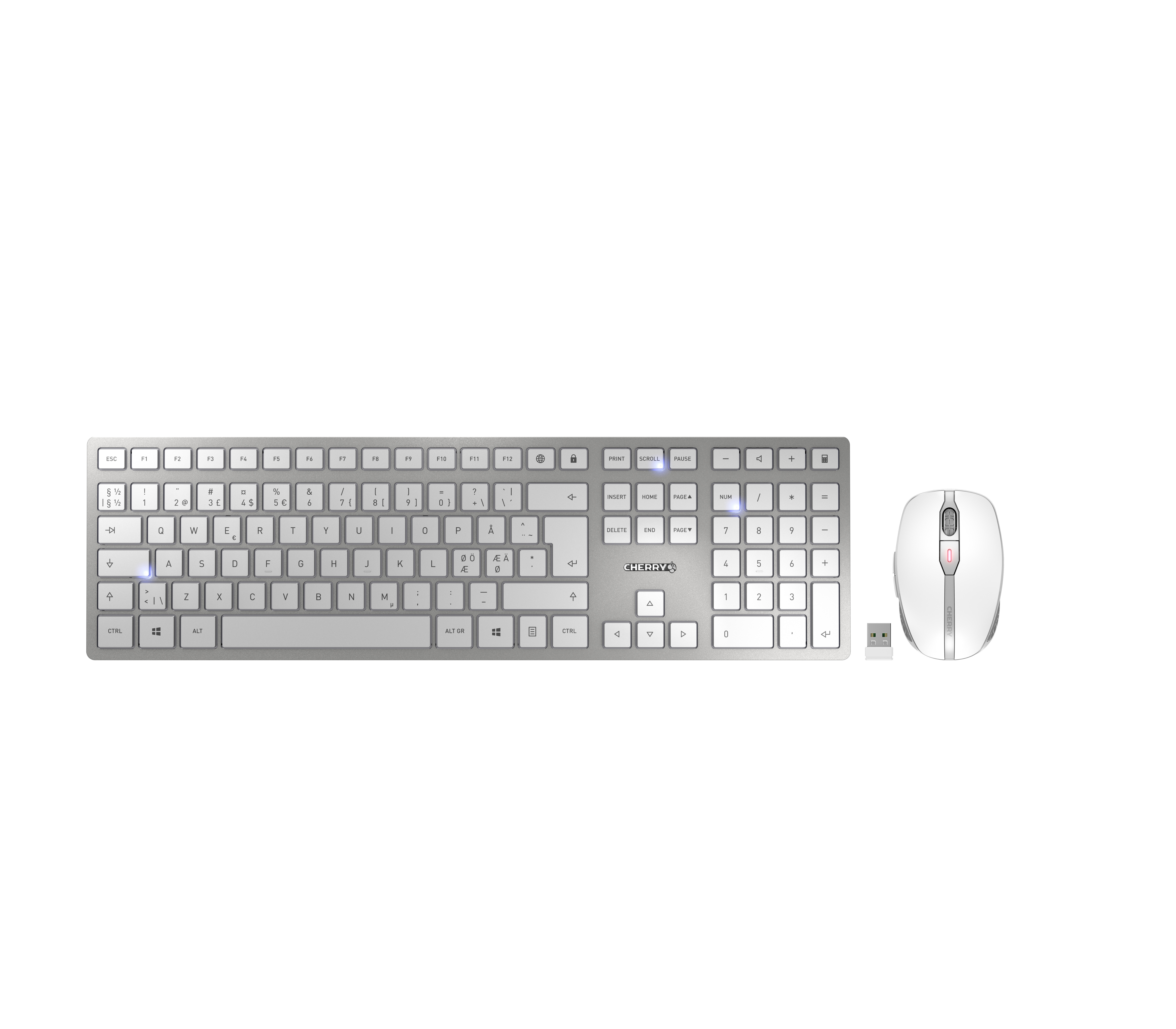 BildeCherry DW 9100 Slim Wireless Desktop, Silver