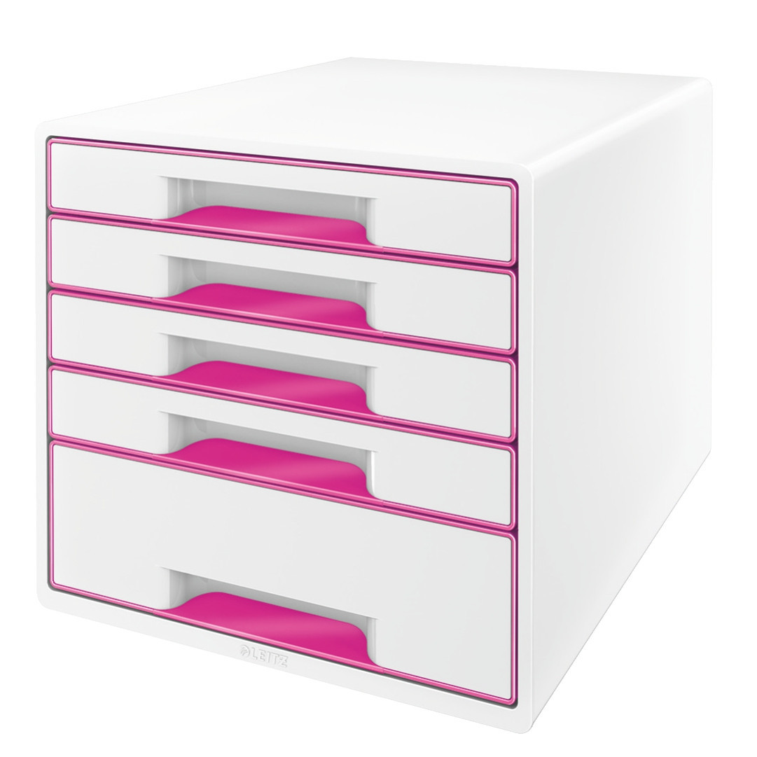 BildeSkuffkube Leitz WOW 5 skuffer Hvit/Rosa