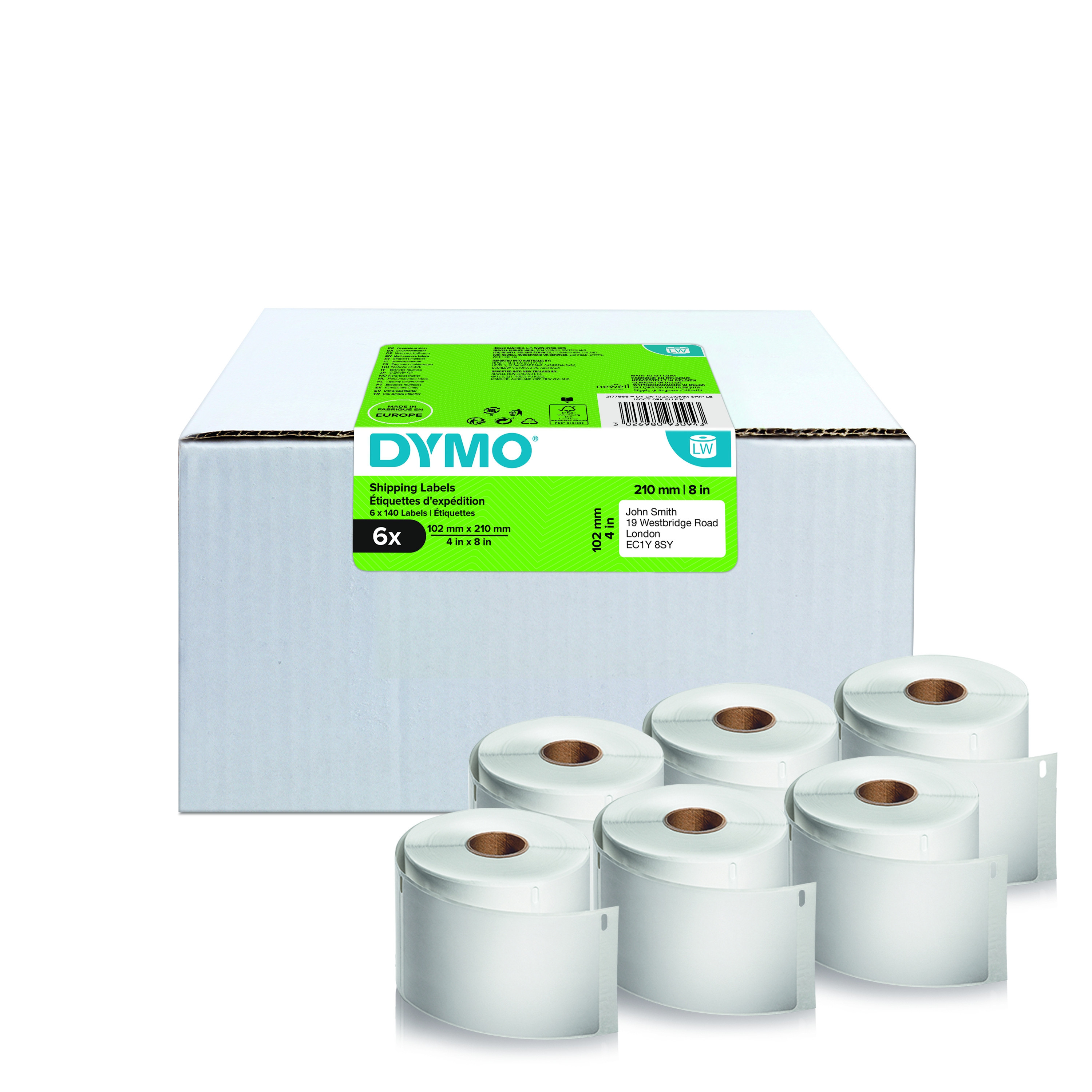 BildeLabelWriter 102mm X 210mm DHL Labels 6 Rolls of 140 Labels