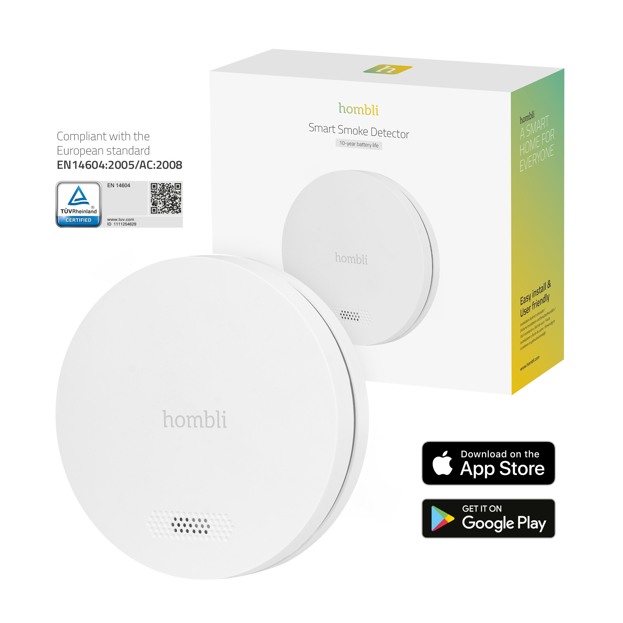 Smart Smoke Detector, White