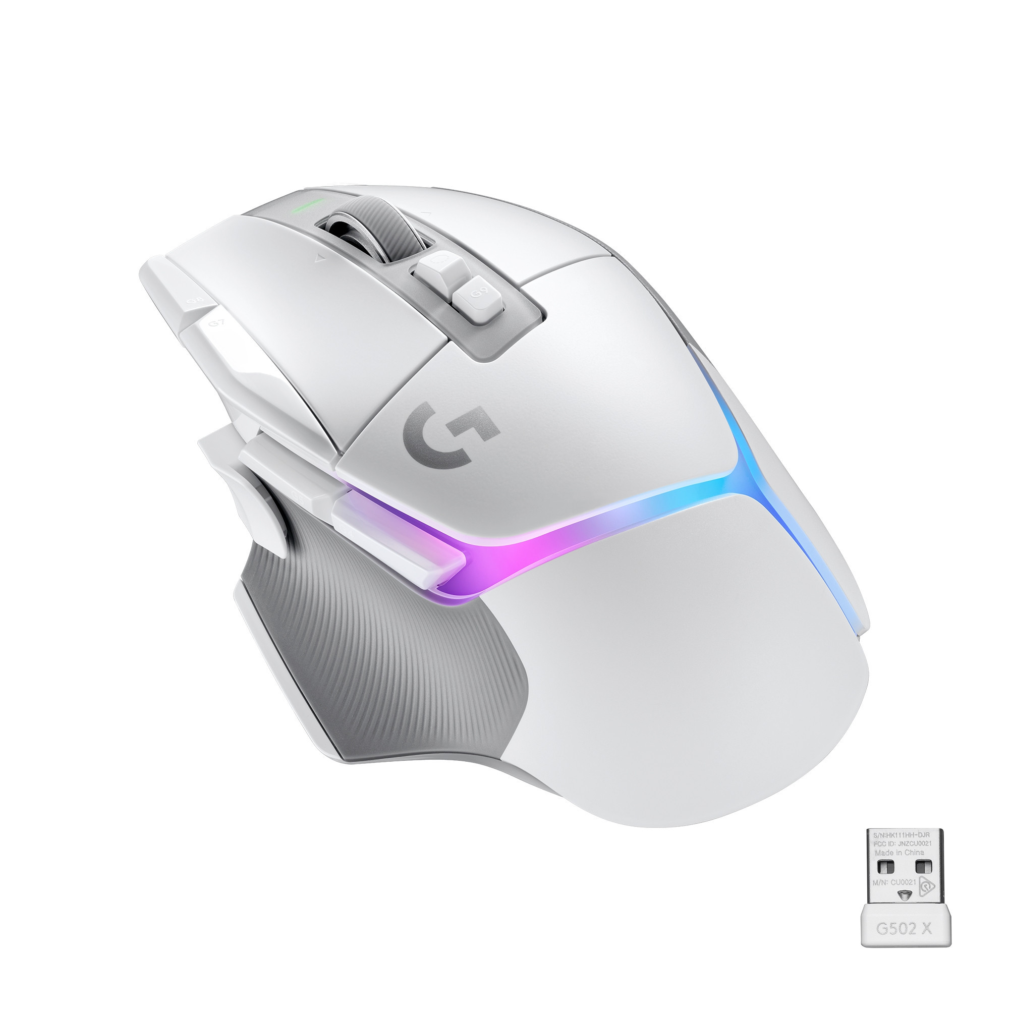 BildeG502 X Plus Wireless Gaming Mouse, White/Premium